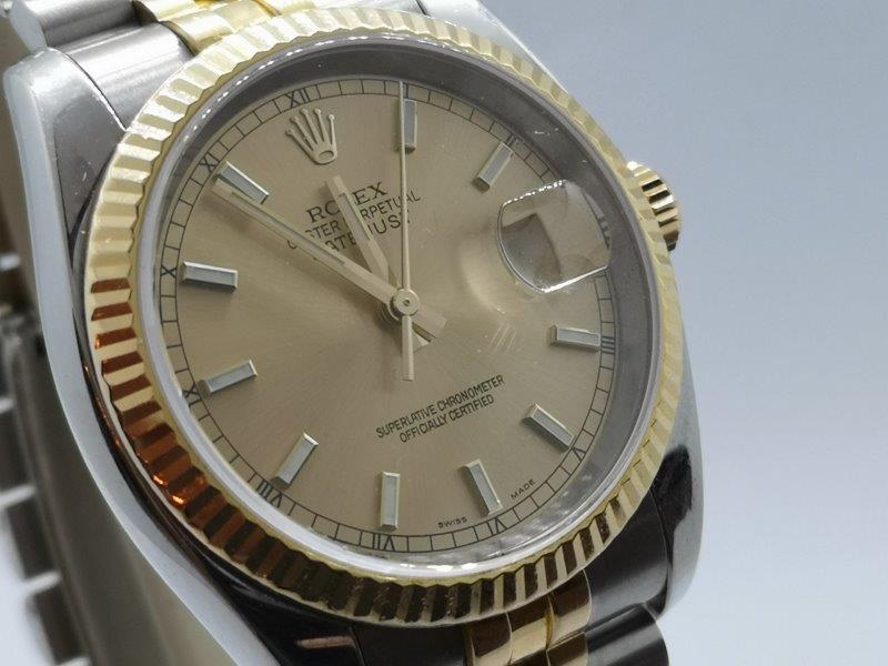 Rolex DateJust with concealed clasp side