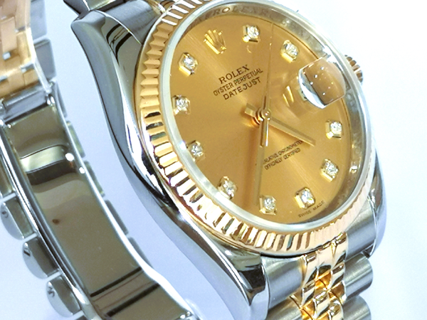Rolex DateJust with concealed clasp side