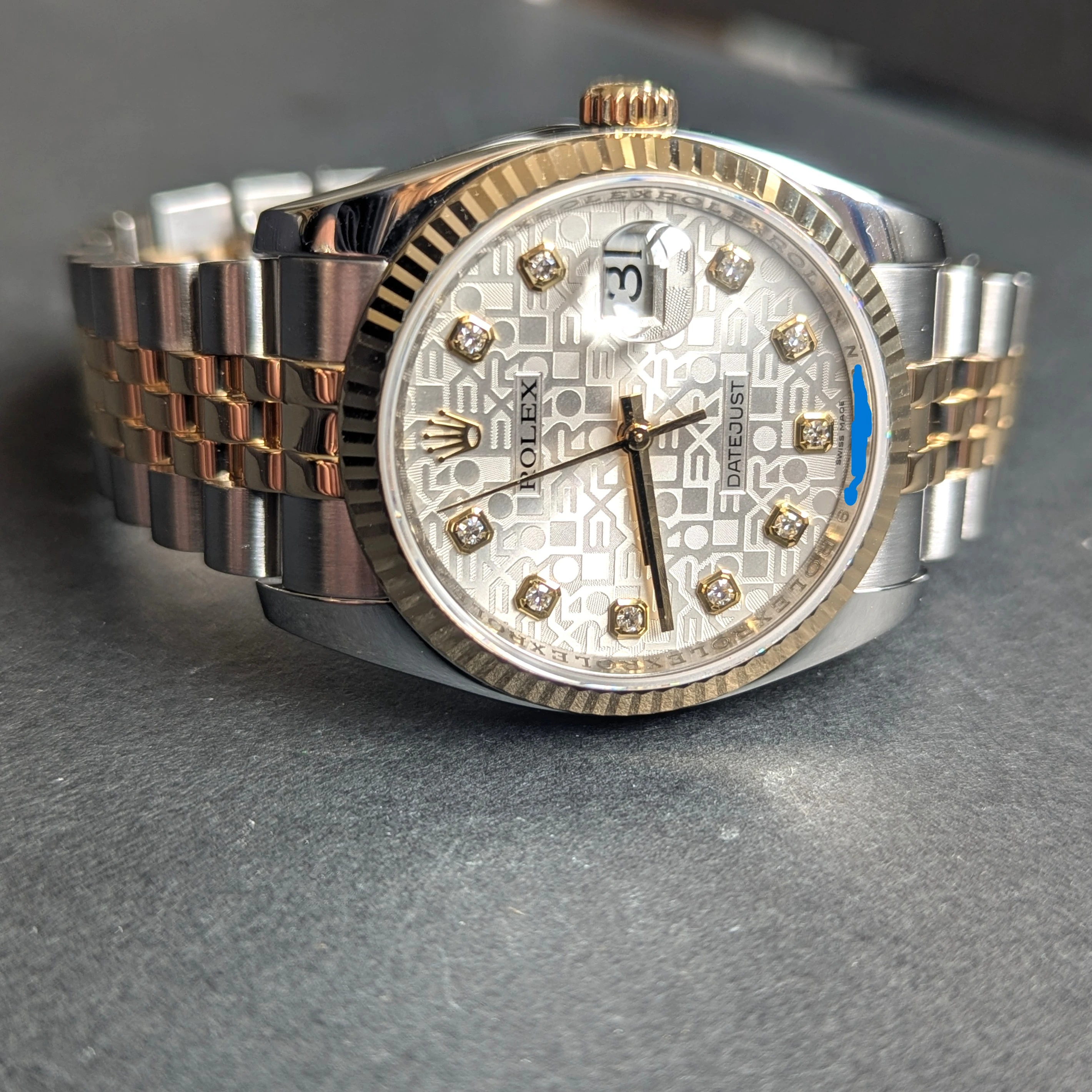 Silver Jubilee Diamond DateJust 36mm dial