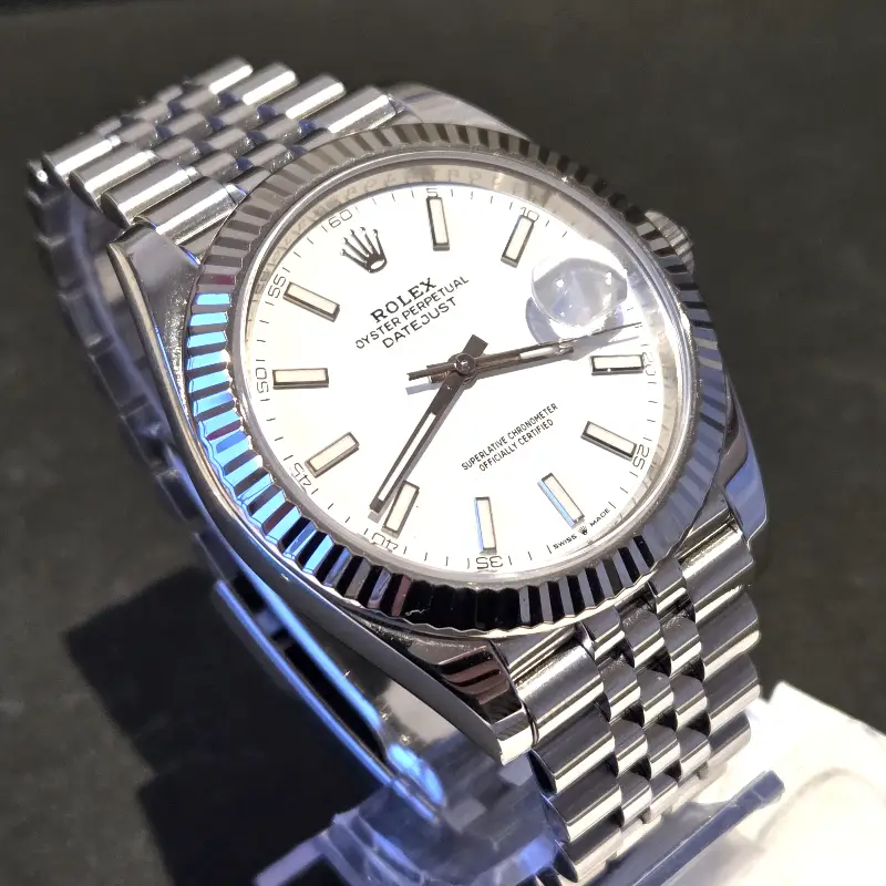 Rolex Datejust 41mm White Dial front
