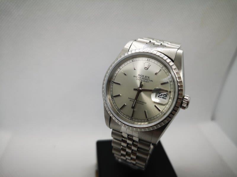 Rare variation of a 36mm Datejust with semi Fluted bezel in Steel bracelet