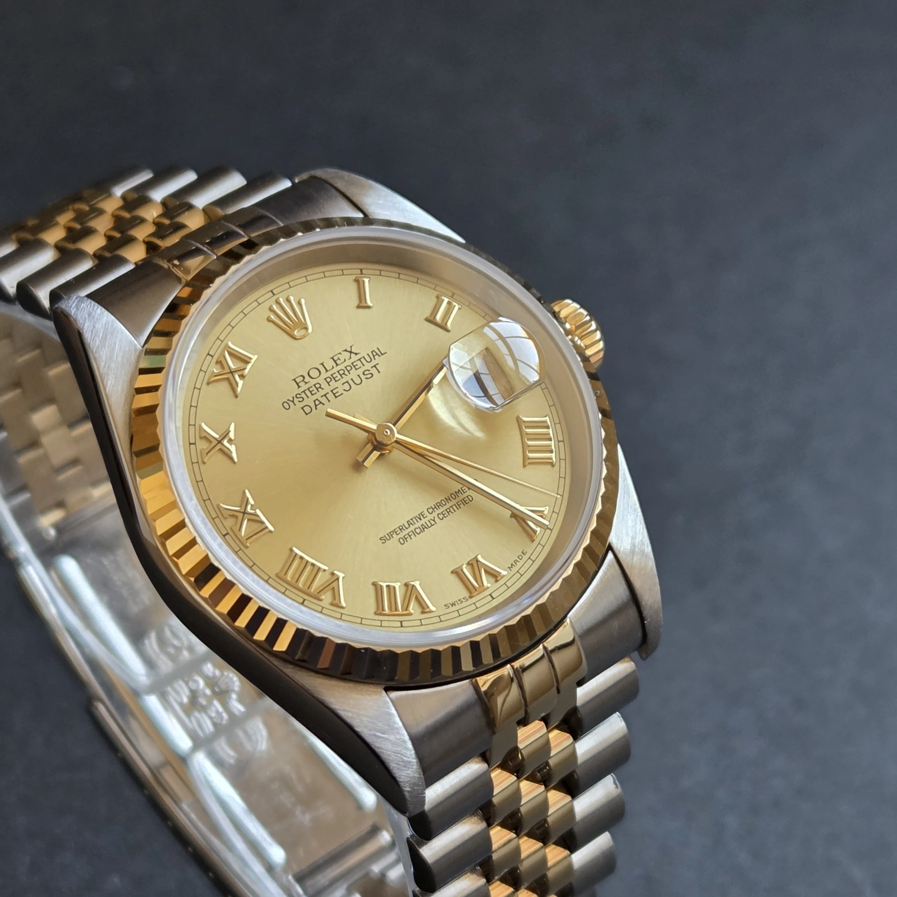 36mm Champagne dial with roman dial Rolex DateJust
