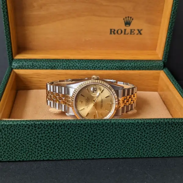 36mm steel and gold datejust preowned clasp
