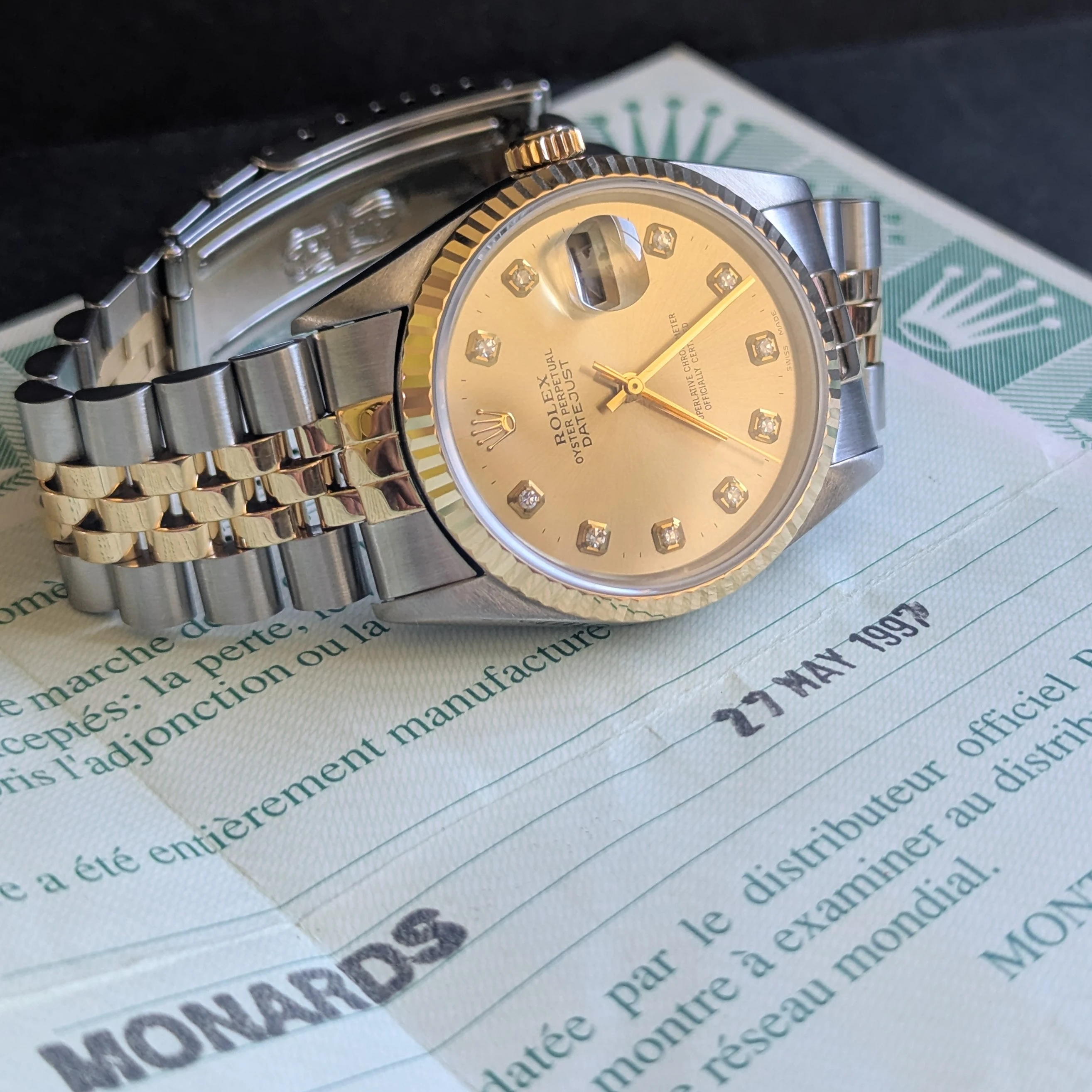 DateJust 36mm by Rolex  crown