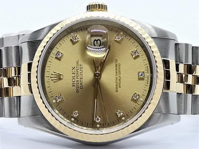 Rolex DateJust 36mm with Original Diamond dial bracelet