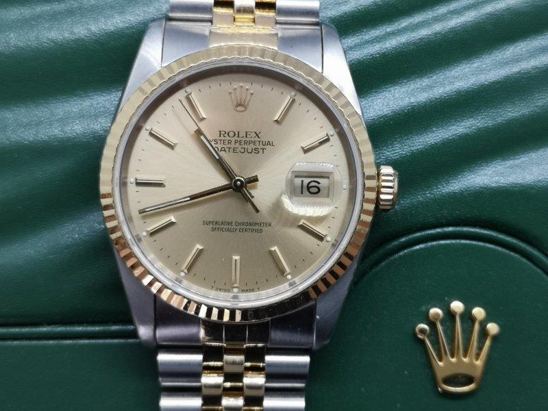Classic Gold and Champagne Rolex bracelet