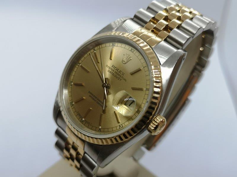 Steel & Gold Rolex Datejust 16233 dial