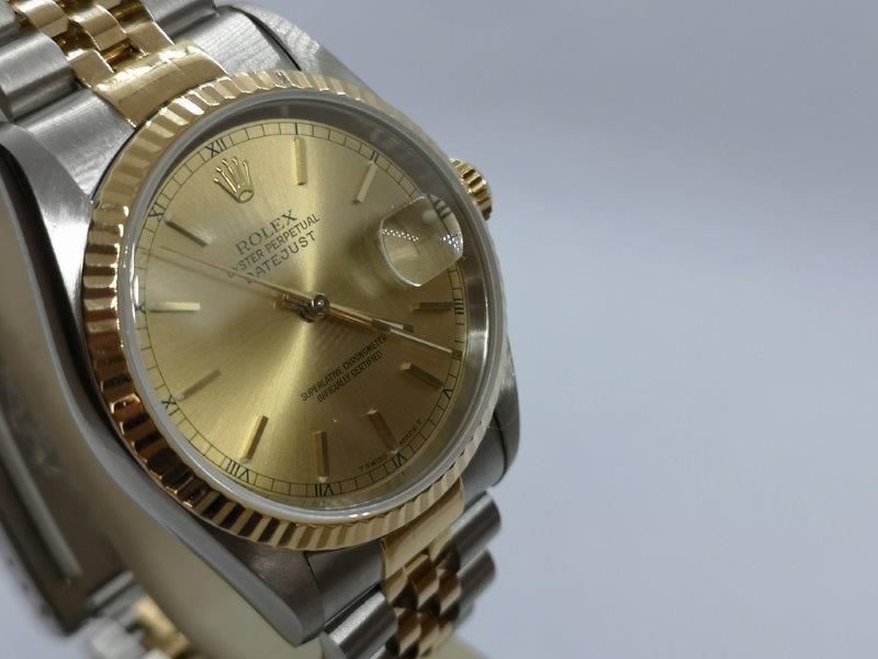 Just Serviced! Classic Steel and Gold Rolex dial
