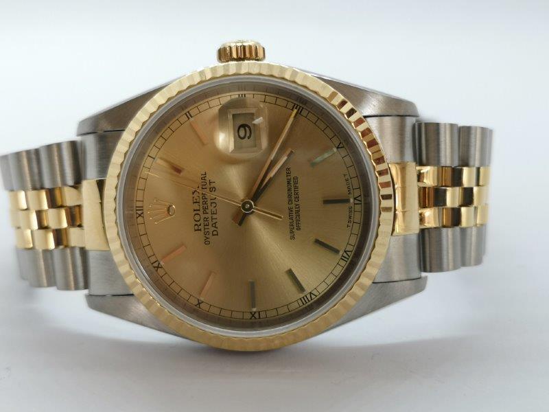 Just Serviced! Classic Steel and Gold Rolex crown