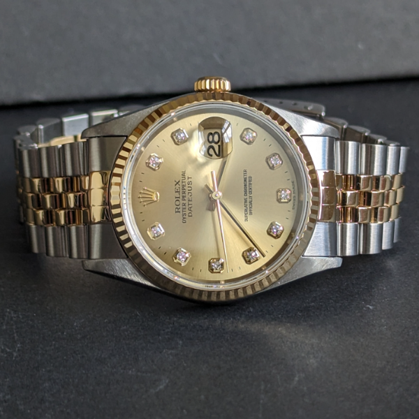 Big Diamond Gents DateJust side