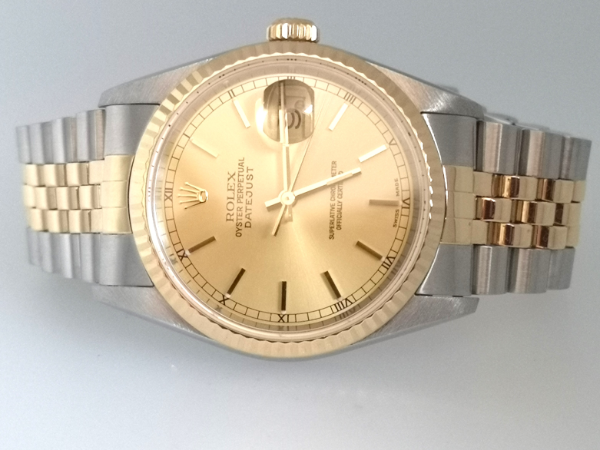 Champagne dial 36mm DateJust  crown