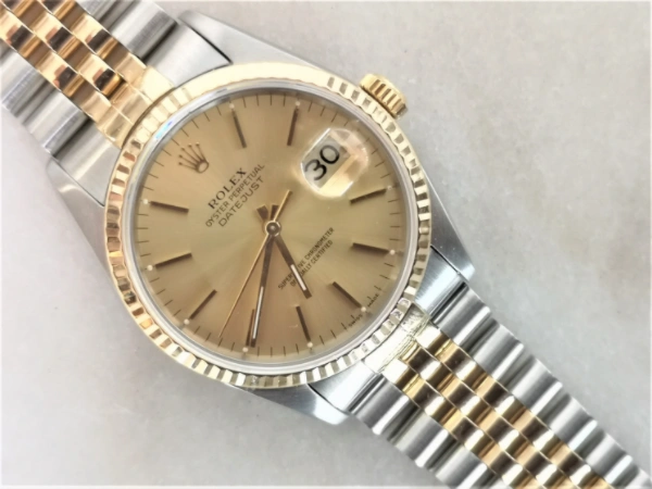 Champagne dial datejust 36mm crown