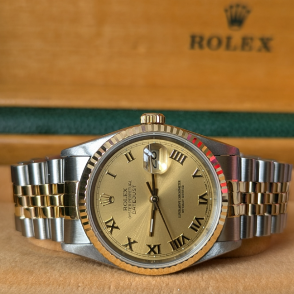 Champagne roman dial Rolex DateJust 