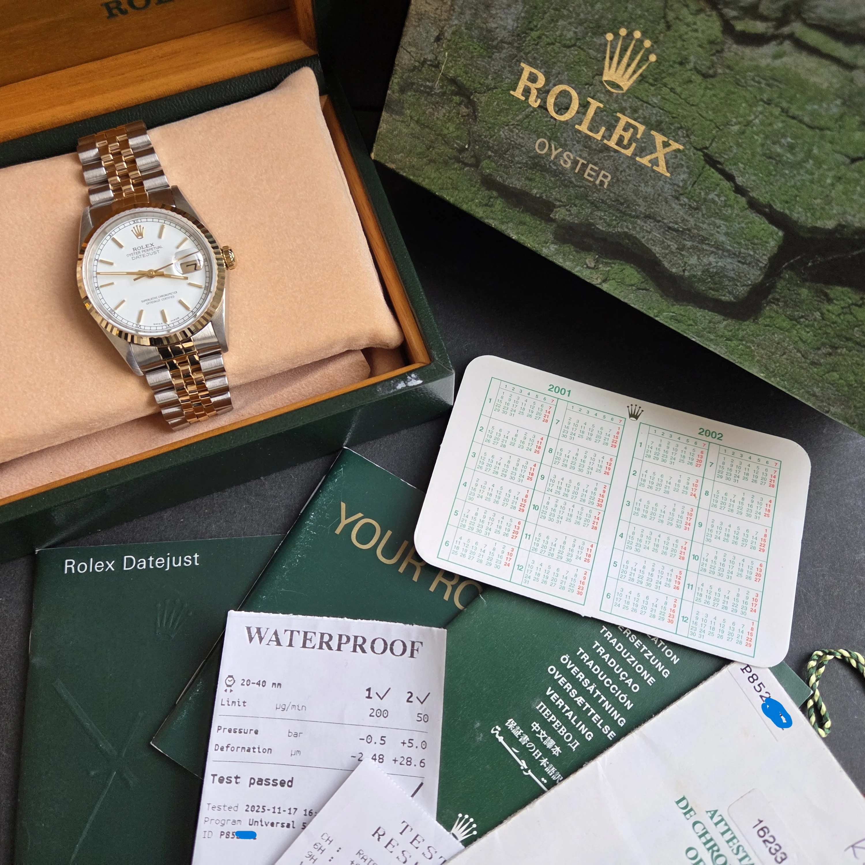 Crisp white Dial 36mm DateJust crown