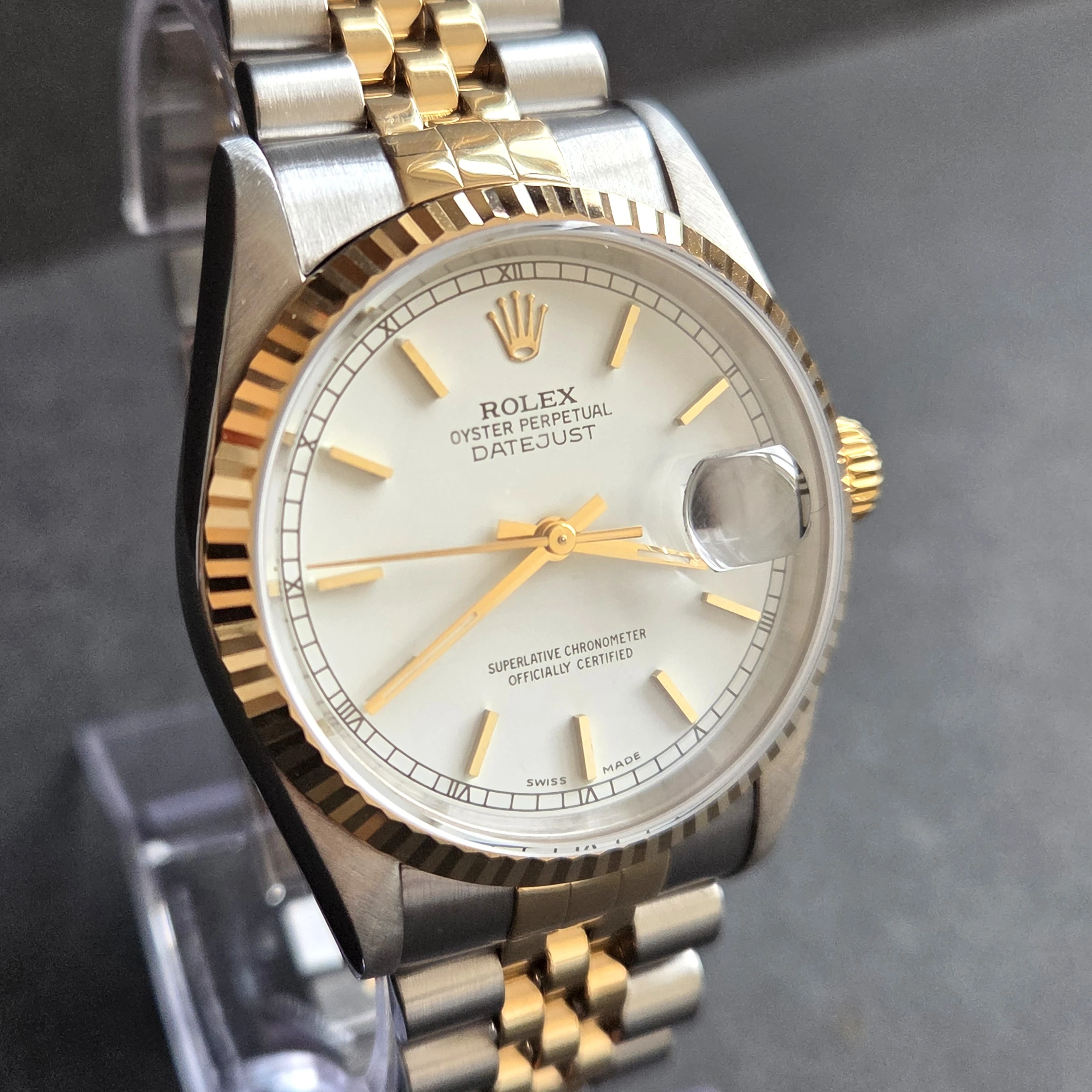Crisp white Dial 36mm DateJust bracelet