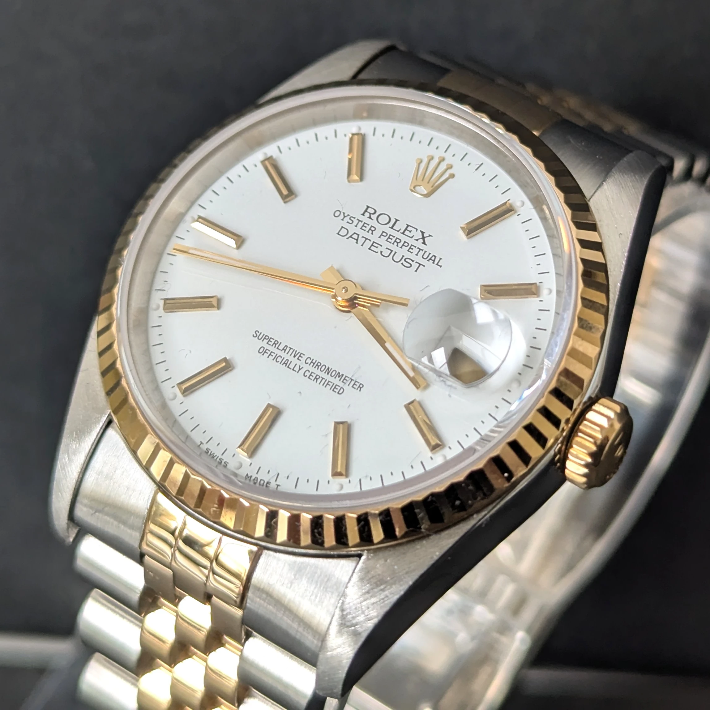 Gents white Dial DateJust 36mm bracelet