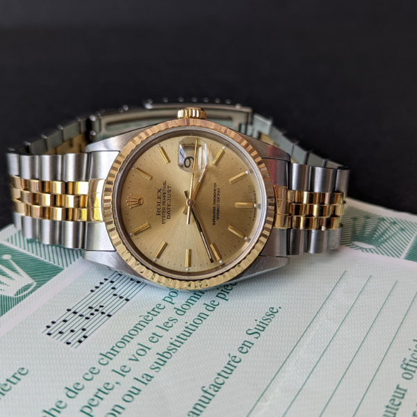Rolex Champagne Dial DateJust 36mm   crown