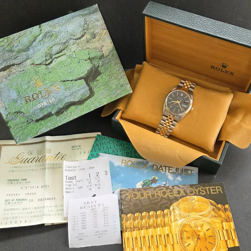 Rolex Datejust 16233 — 36mm Steel & 18ct Gold with Black Dial 1997 side