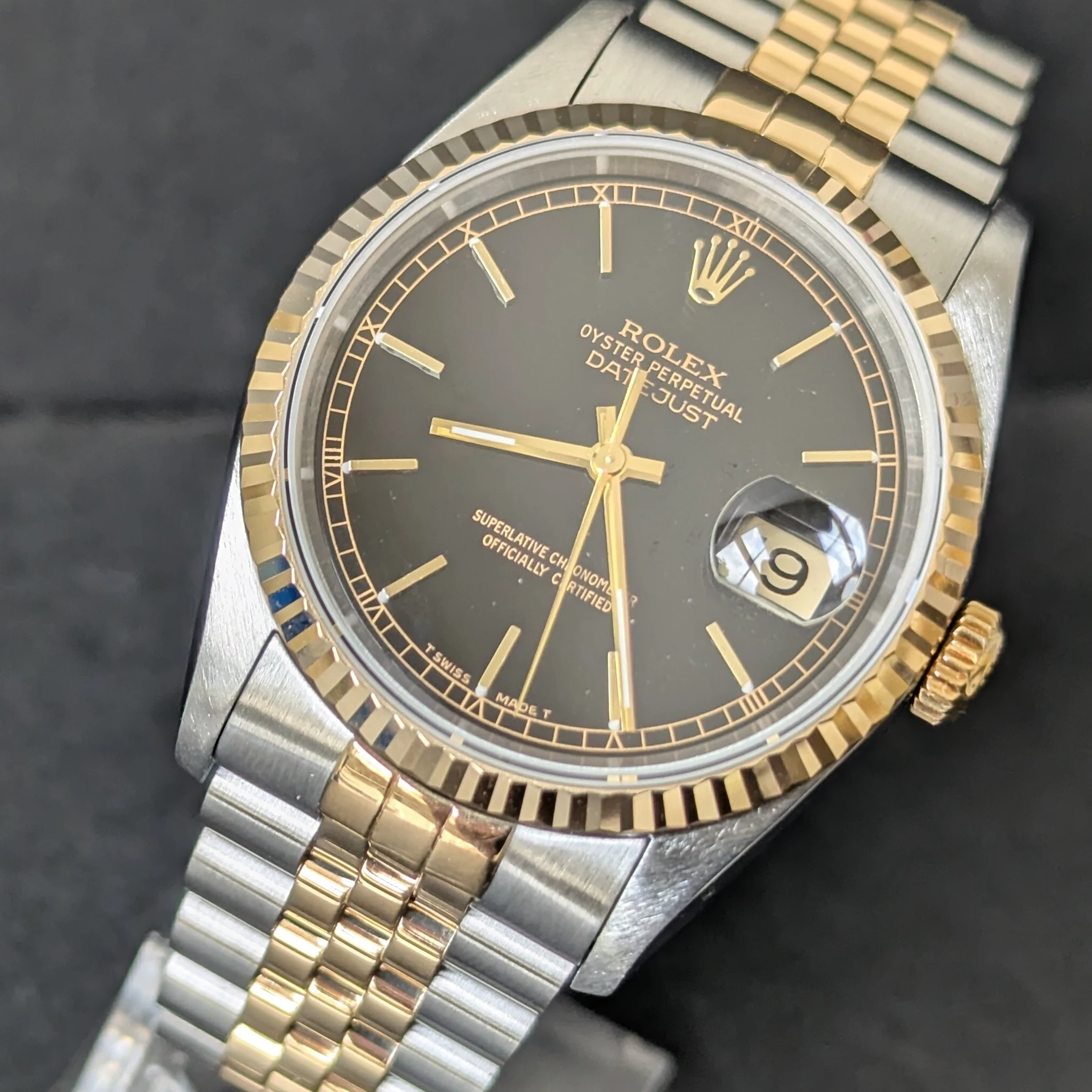 Rolex DateJust Black Dial 36mm dial