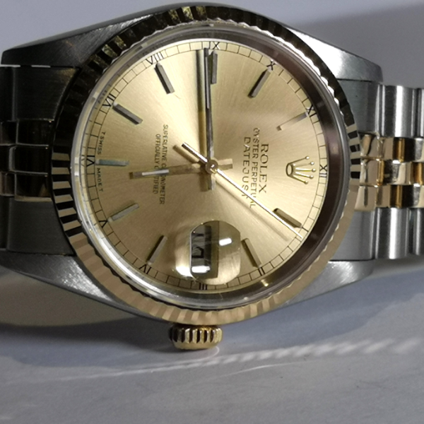 Rolex DateJust Gold and Steel  side