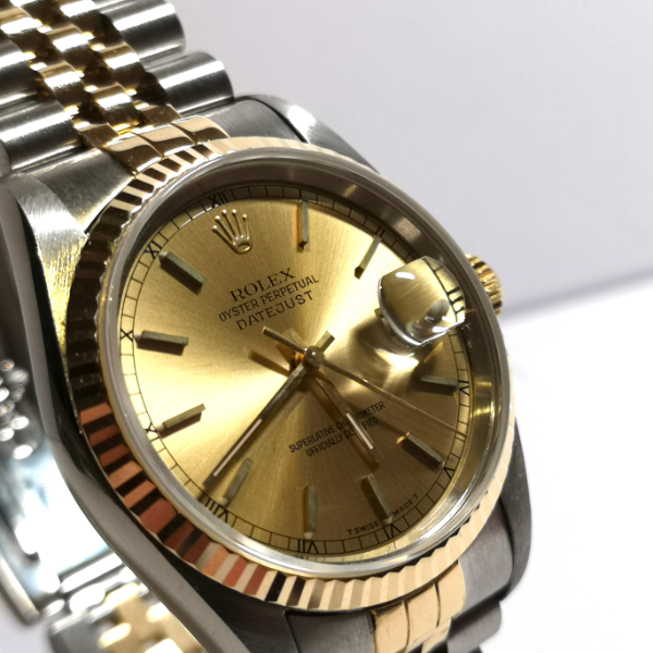 Rolex DateJust Gold and Steel  crown