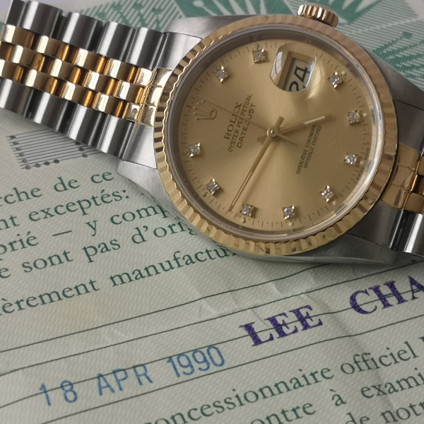 Small Diamond Dial DateJust front