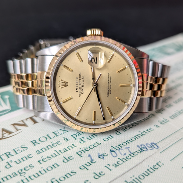 Vintage Rolex Datejust 36mm crown