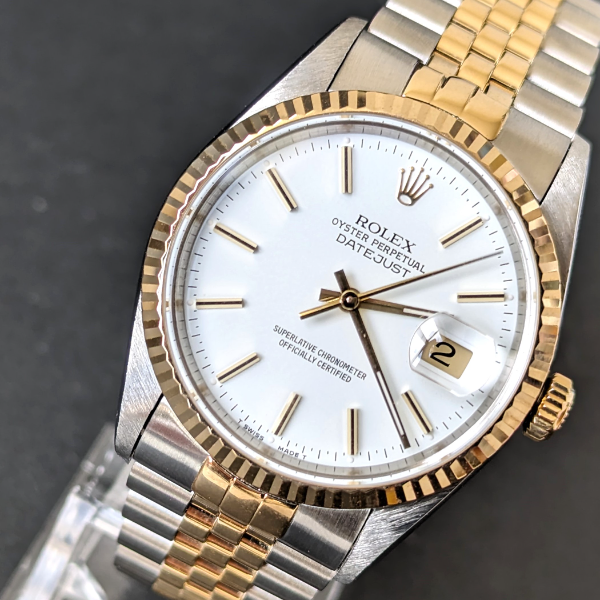 White Dial DateJust 36mm  dial