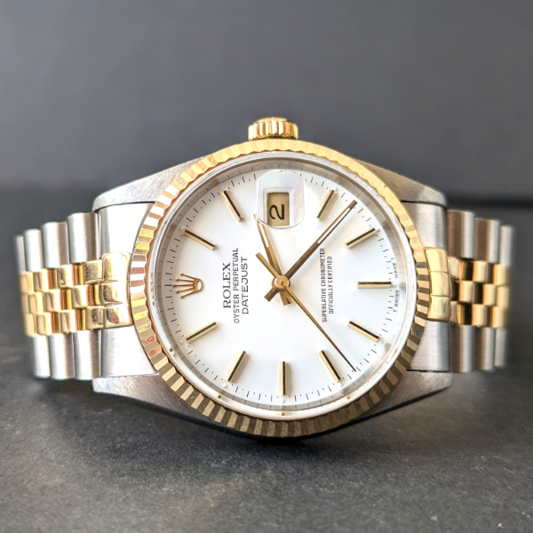 White Dial DateJust 36mm  side