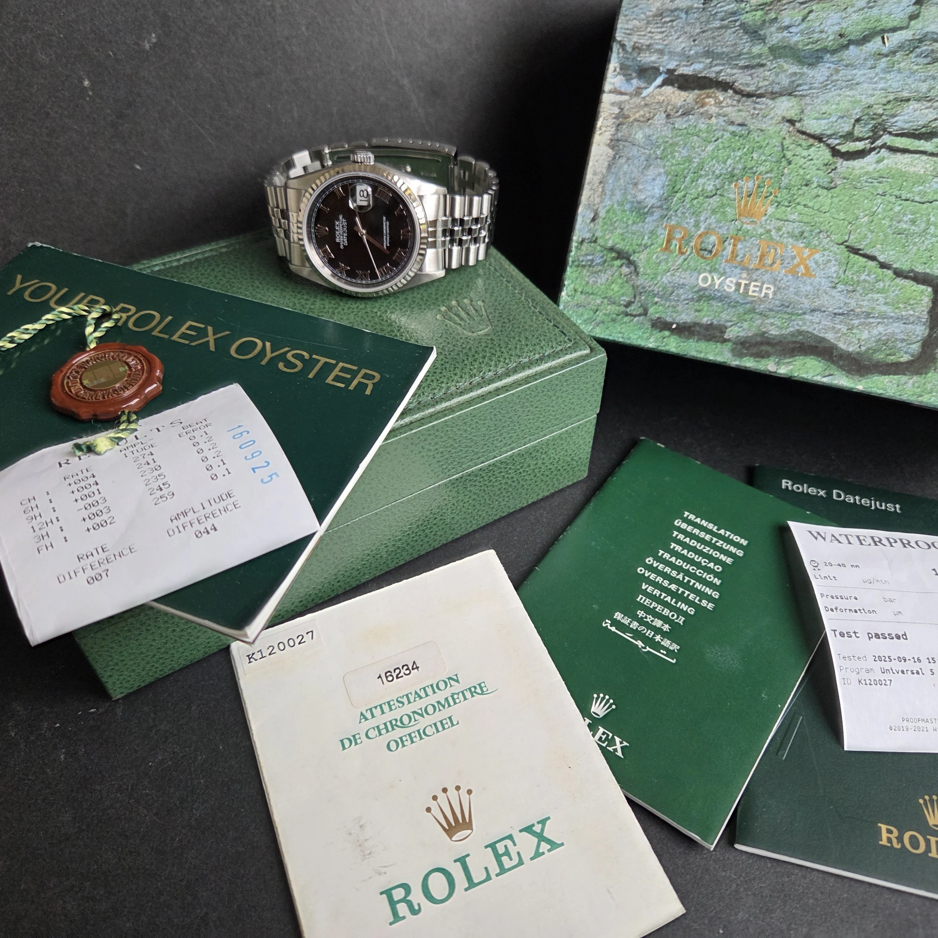 Black Roman Numeral Dial Rolex Datejust 36mm