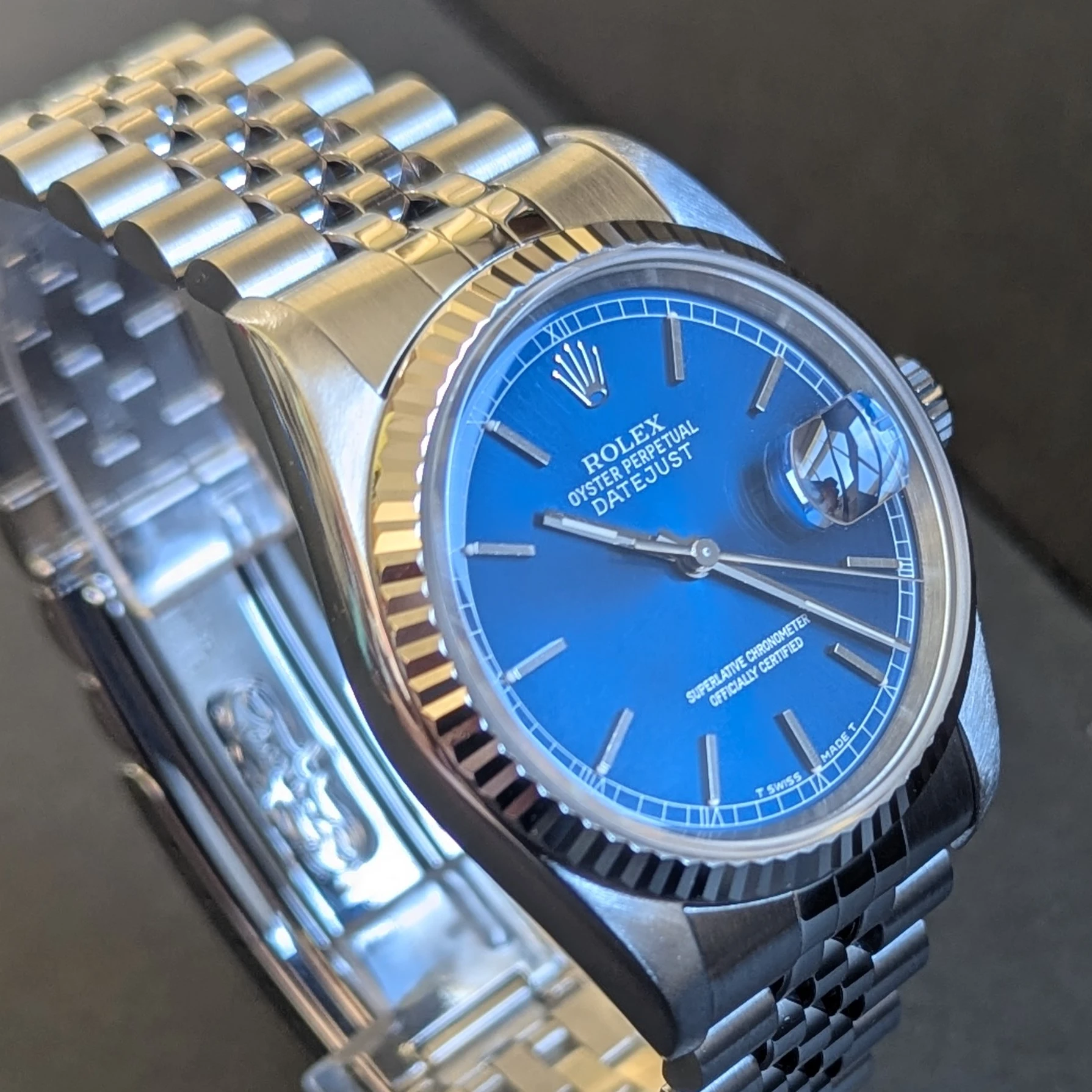 Blue Dial Steel DateJust 36mm Rolex 