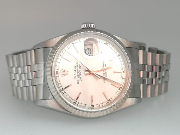 Rolex silver Dial side