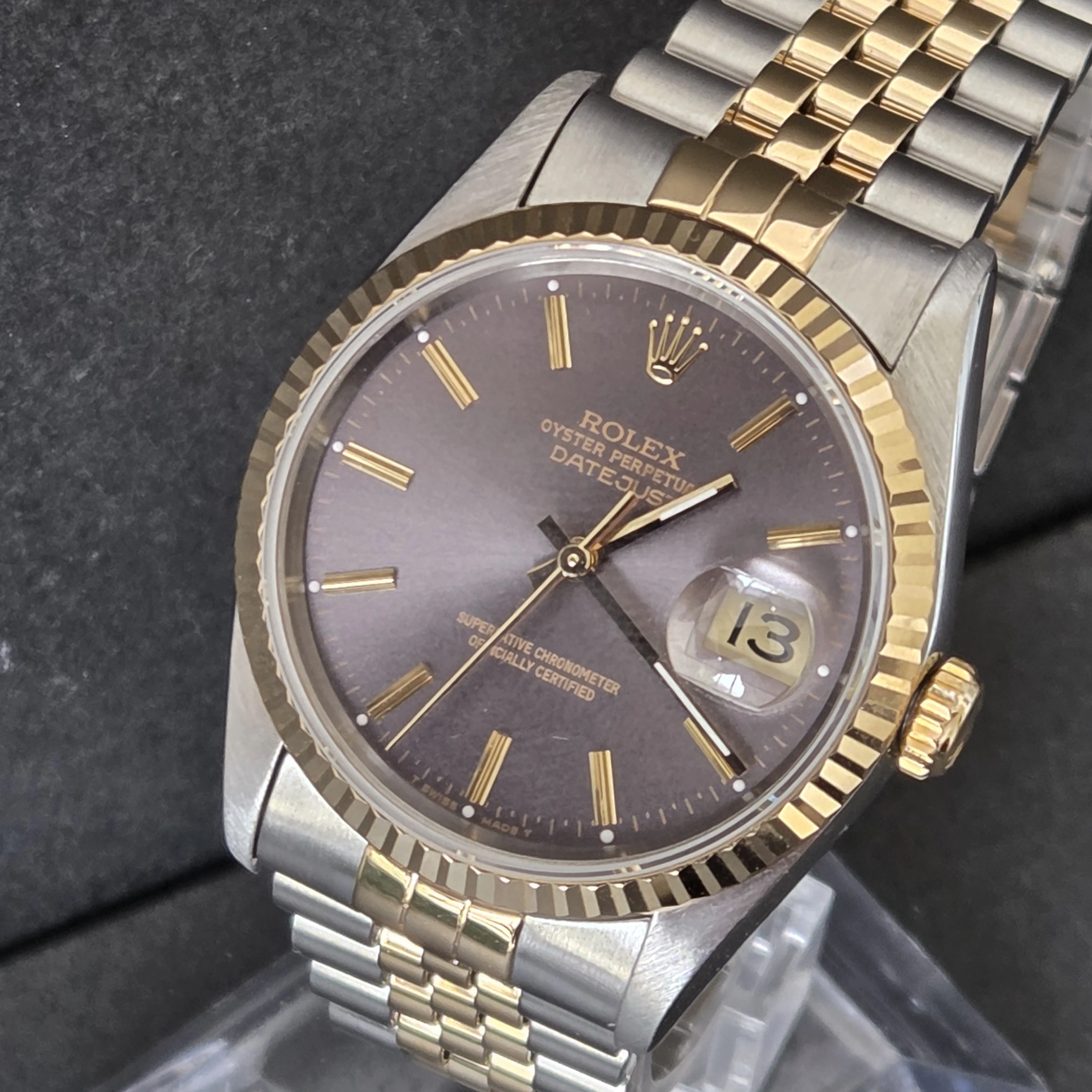 Grey Dial DateJust 36mm Rolex  front