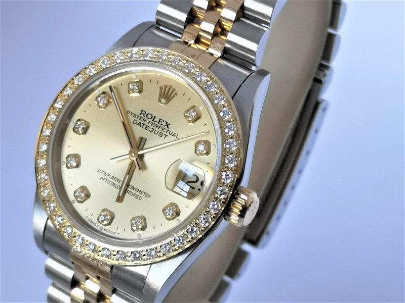 Rolex DateJust midi with Diamonds dial
