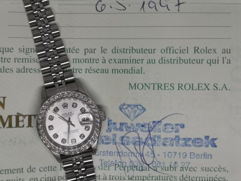 Diamond Ladies Rolex on Jubilee Bracelet