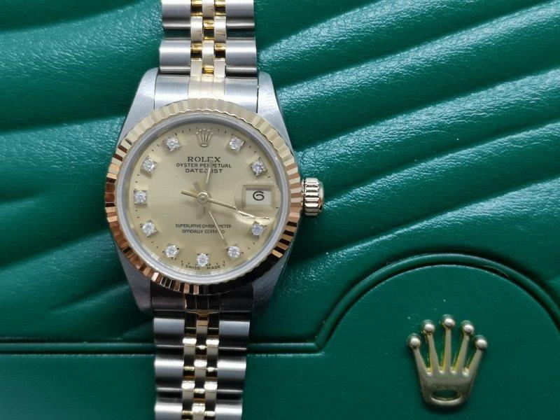 Rolex DateJust with original diamond dot dial clasp