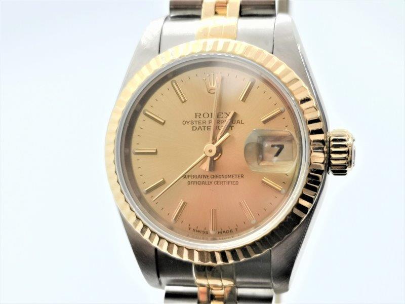 Rolex DateJust with Champagne Dial B&P side
