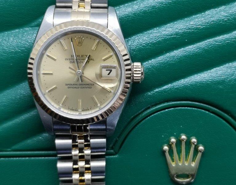 Rolex DateJust with Champagne Dial B&P bracelet