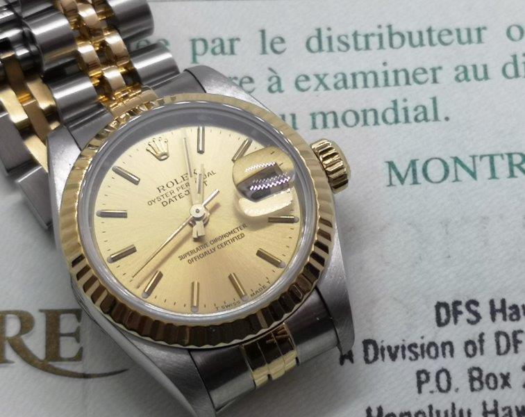 Rolex DateJust with Champagne Dial B&P