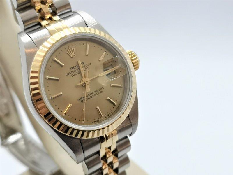 Rolex DateJust with Champagne Dial front