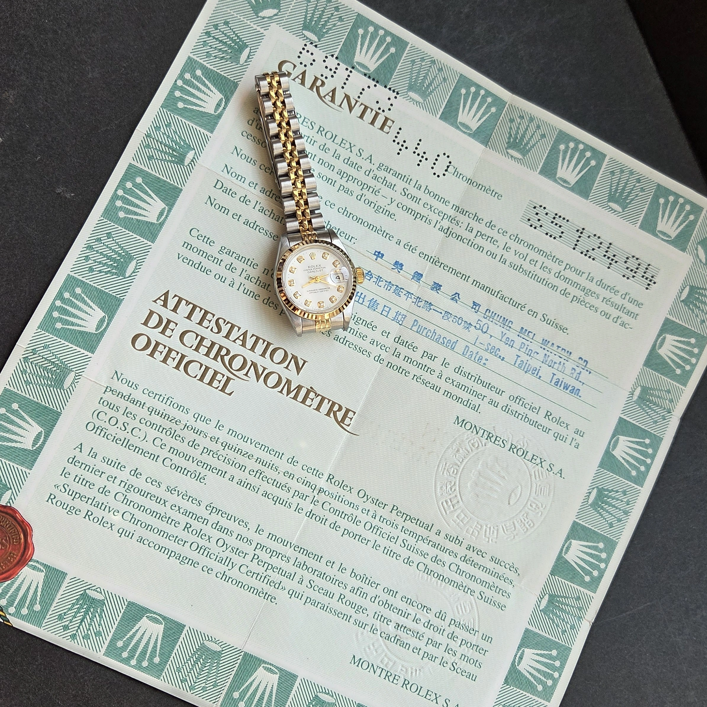 Big Diamond DateJust White Dial front