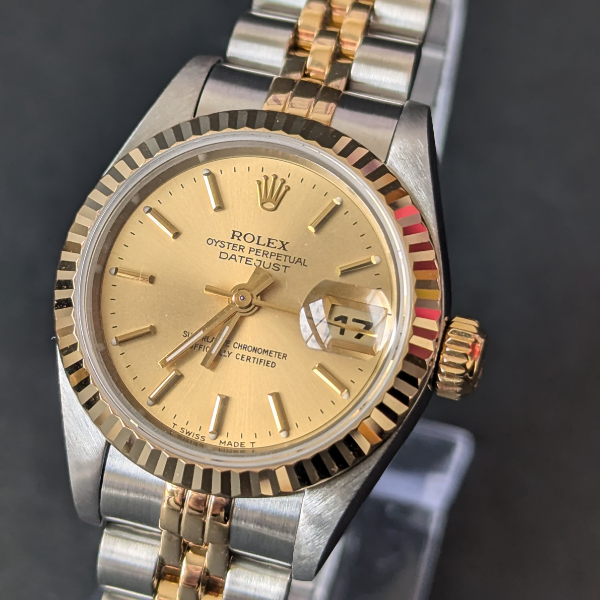 champagne dial rolex 26mm bracelet