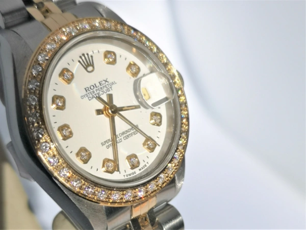 Ladies Rolex DateJust White Dial  bracelet