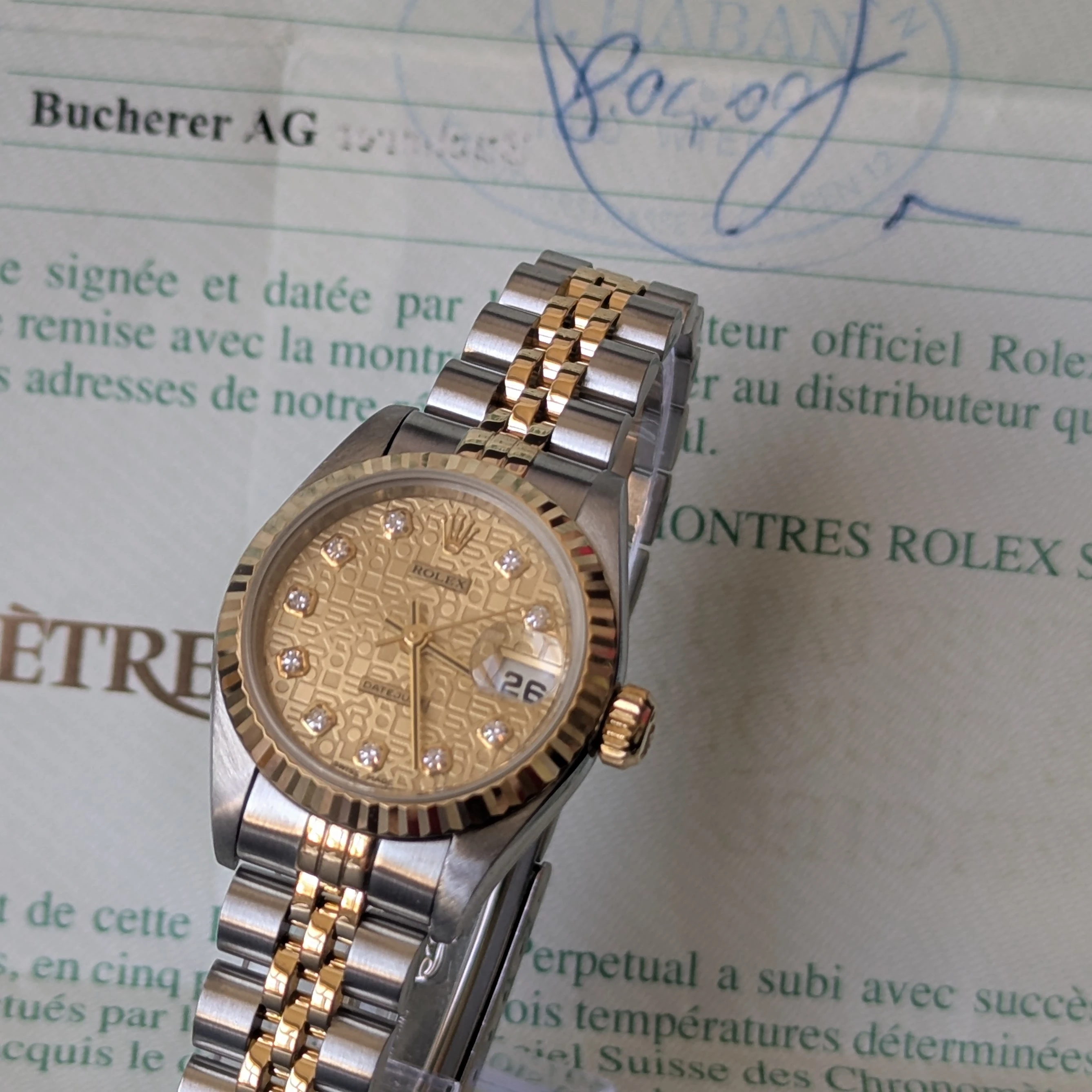 Rare Diamond Ladies Rolex  dial