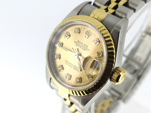 Rolex with diamond dial dial