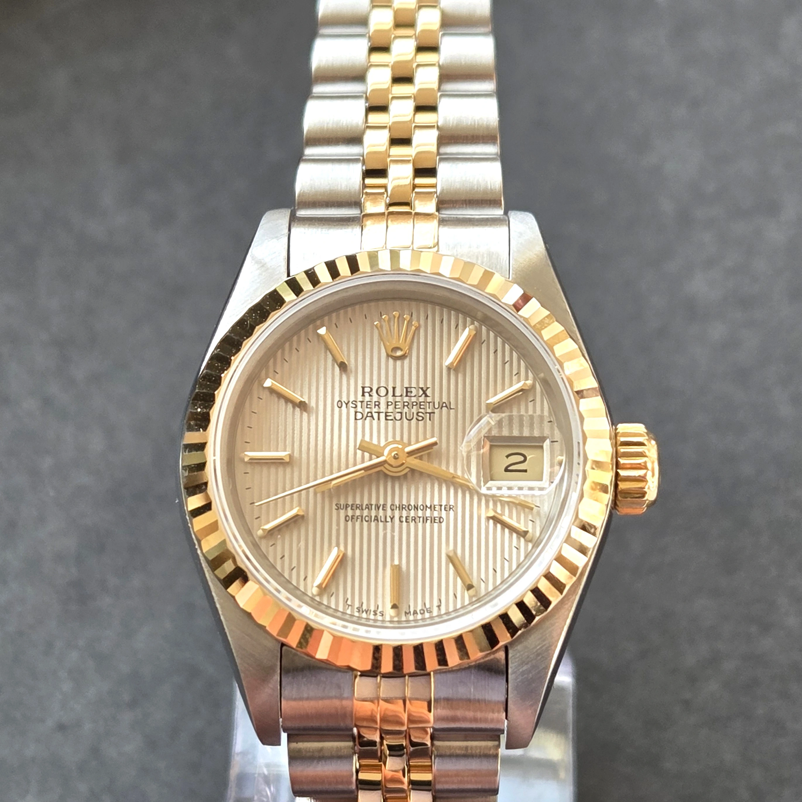 Silver Tapestry Dial Rolex 26mm -A stunning DateJust dial