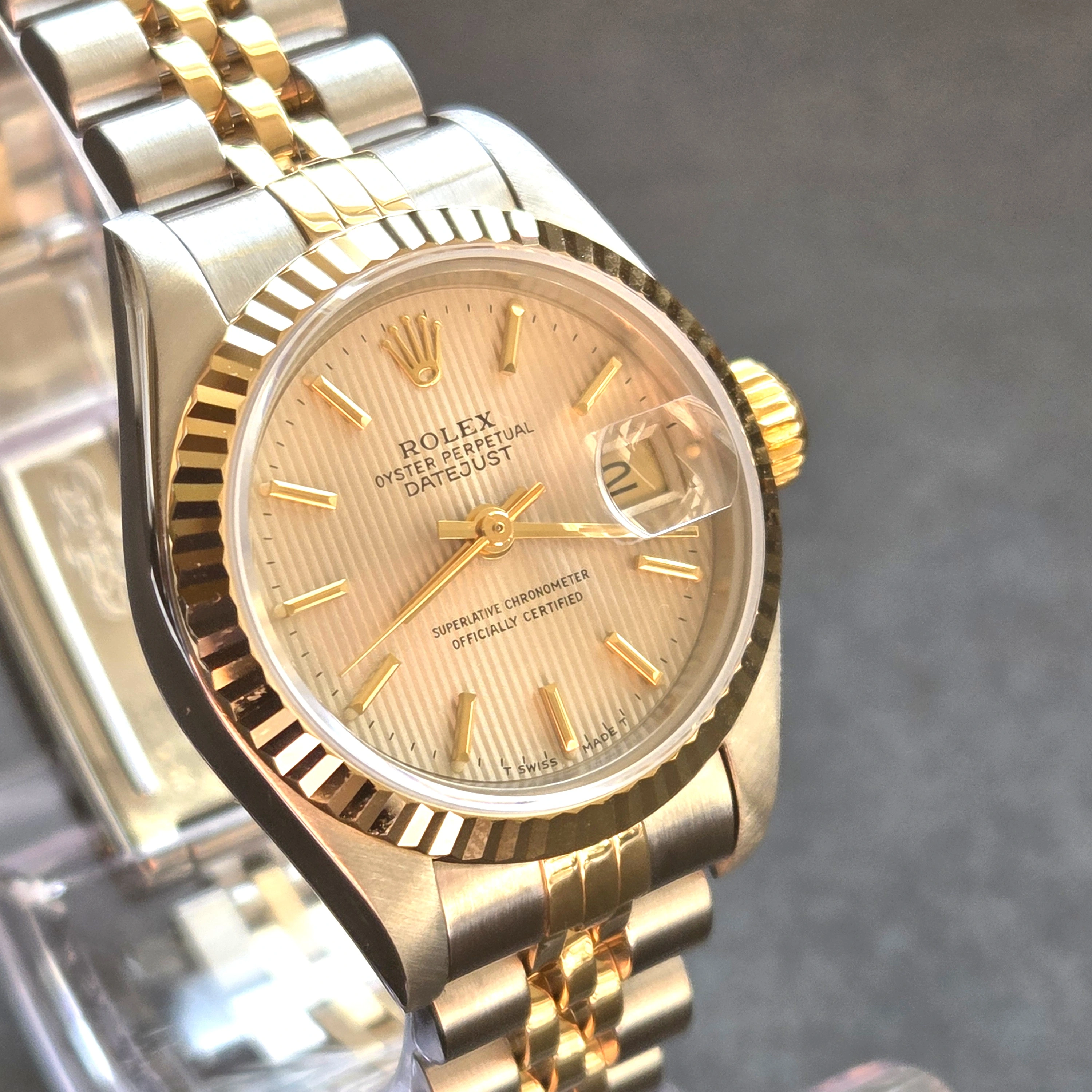 Silver Tapestry Dial Rolex 26mm -A stunning DateJust bracelet