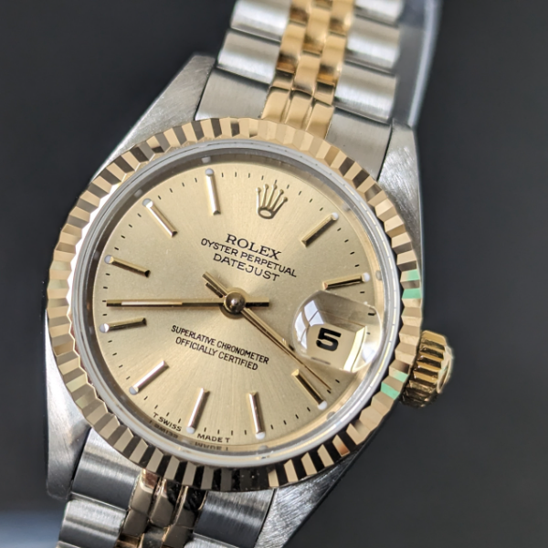 Steel and gold 26mm Datejust dial