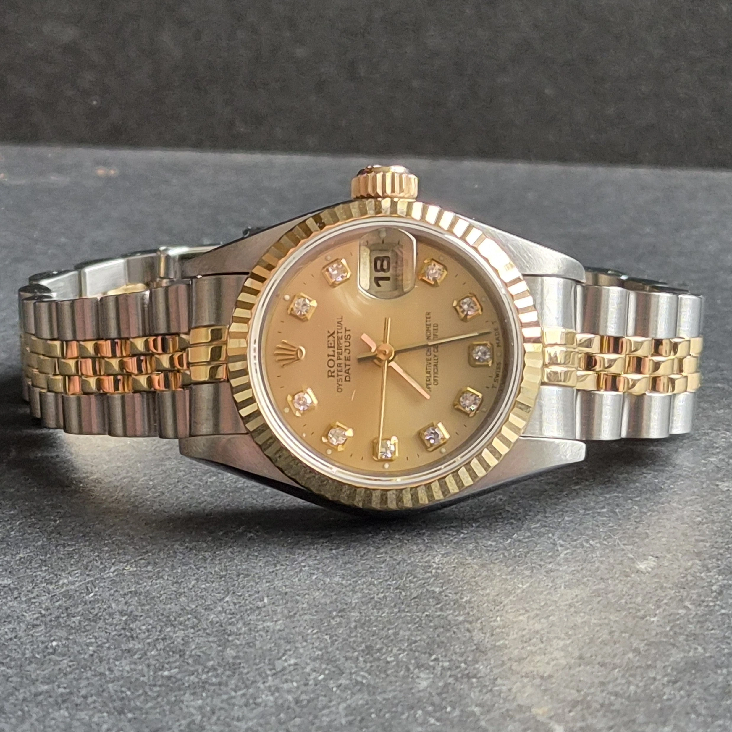 Vintage Champagne Diamond Dial  front