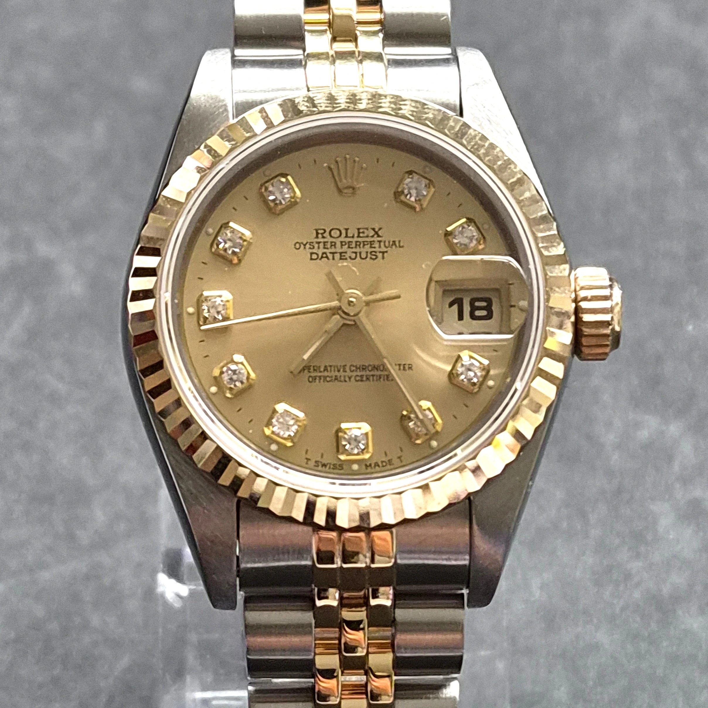 Vintage Champagne Diamond Dial  side